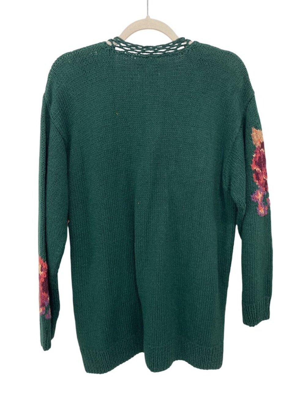 Vintage 90s Susan Bristol Cardigan Sweater XL Floral Button Front Deadstock NEW - Picture 2 of 10